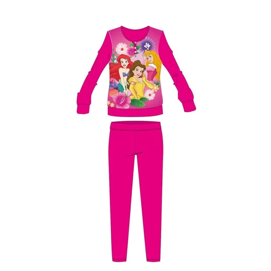 Disney Hercegnők téli vastag gyerek pizsama - pamut flanel pizsama - pink - 110