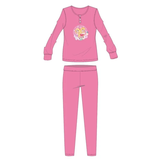 Disney Hercegnők pamut flanel pizsama - téli vastag gyerek pizsama - rózsaszín - 104