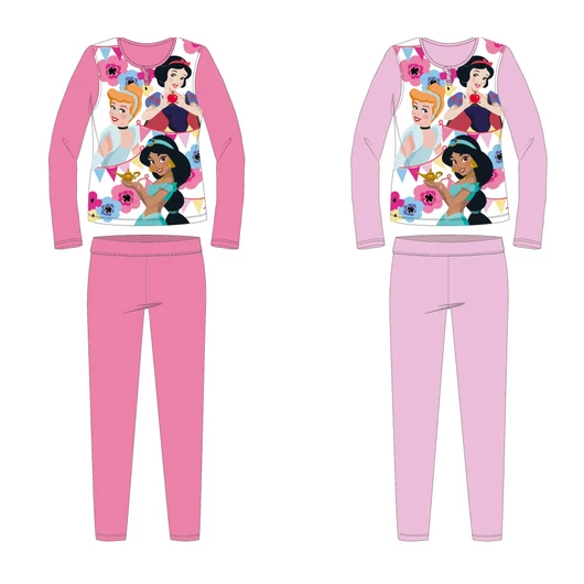 Disney Hercegnők jersey pamut pizsama - világosrózsaszín - 128