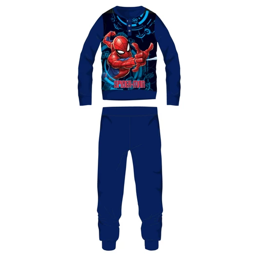 Pókember polár pizsama - téli vastag gyerek pizsama - sötétkék - 104