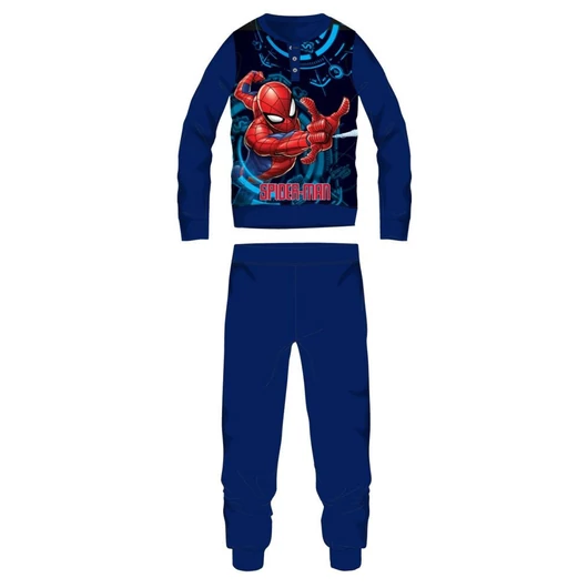 Pókember polár pizsama - téli vastag gyerek pizsama - sötétkék - 98