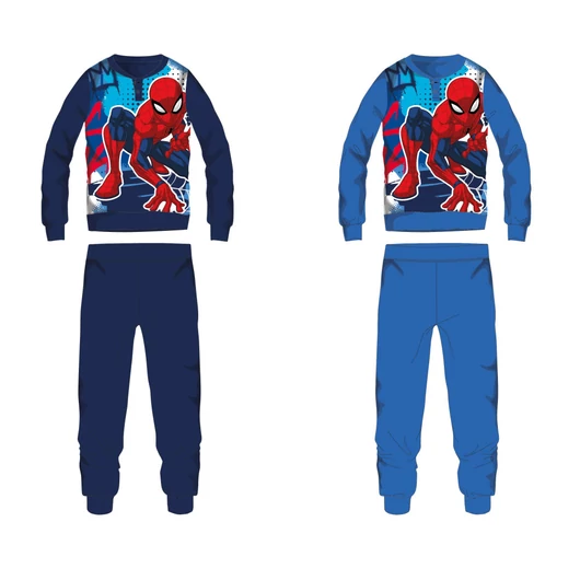 Pókember pamut flane gyerek pizsama - sötétkék - 104