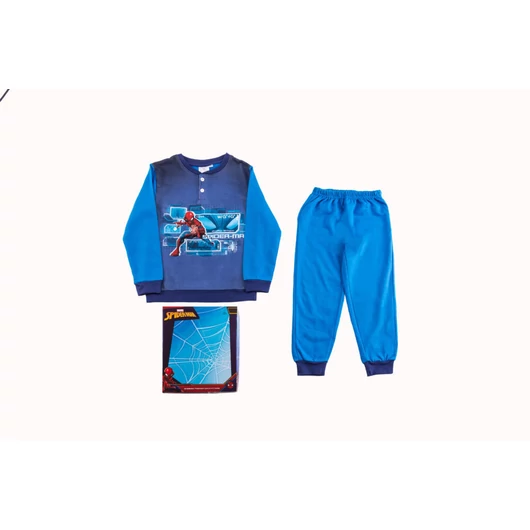 Flanel gyerek pizsama - Pókember - középkék - 98