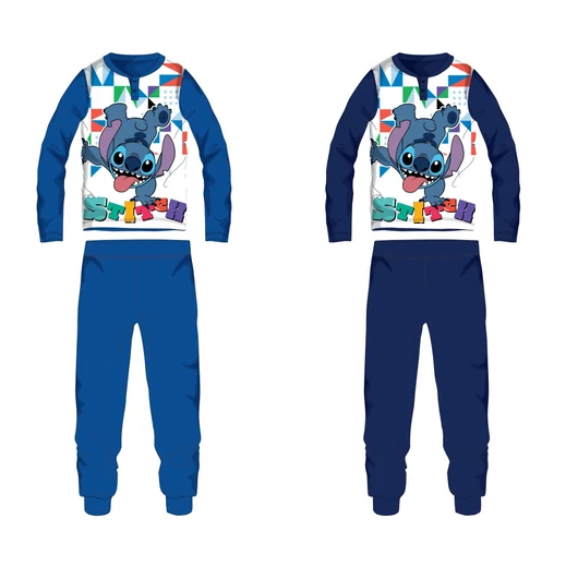 Disney Stitch jersey pamut pizsama - sötétkék - 104