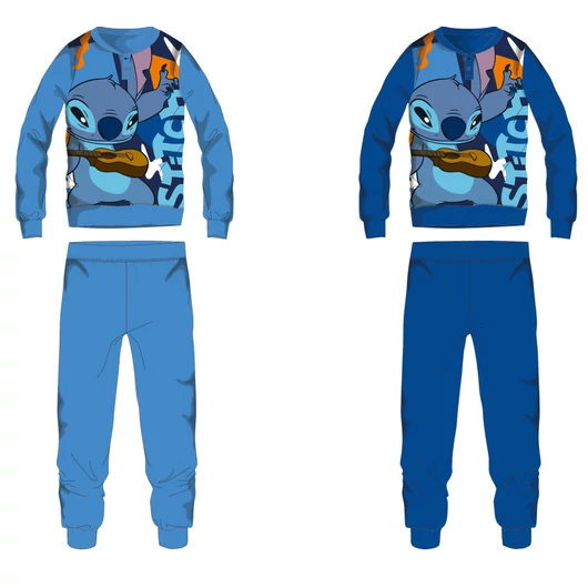 Disney Stitch pamut flanel gyerek pizsama - középkék - 104