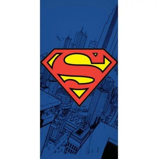 Superman gyerek strandtörölköző - 100% pamut - 70x140 cm - sötétkék