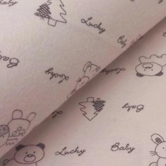 Flanel macika, világos rózsaszín