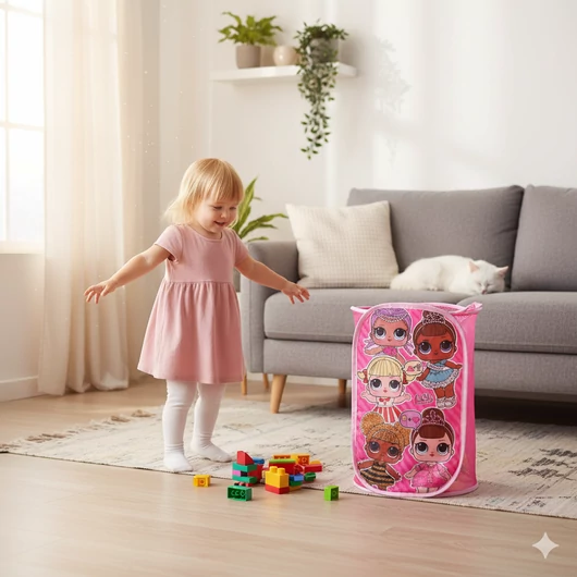 LOL Baba játéktároló kosár kislányoknak - pink