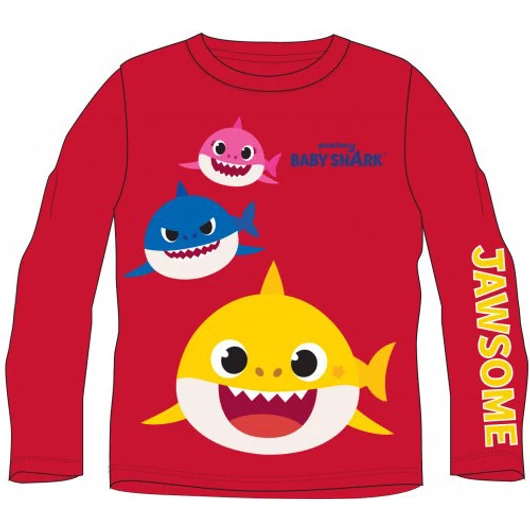 Baby Shark Jawsome Red gyerek hosszú ujjú póló 6 év / 116 cm