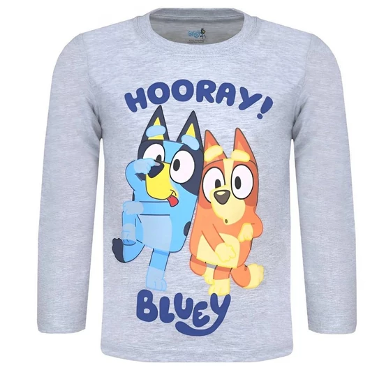 Bluey Hooray! Grey gyerek hosszú póló, felső 6 év / 116 cm