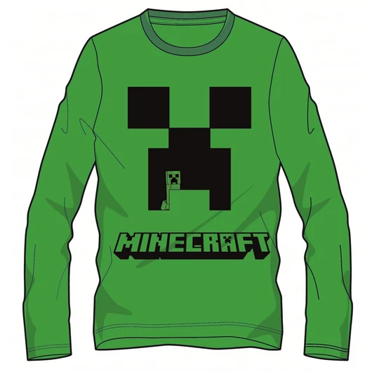 Minecraft Creeper Green gyerek hosszú ujjú póló, felső 10 év / 140 cm