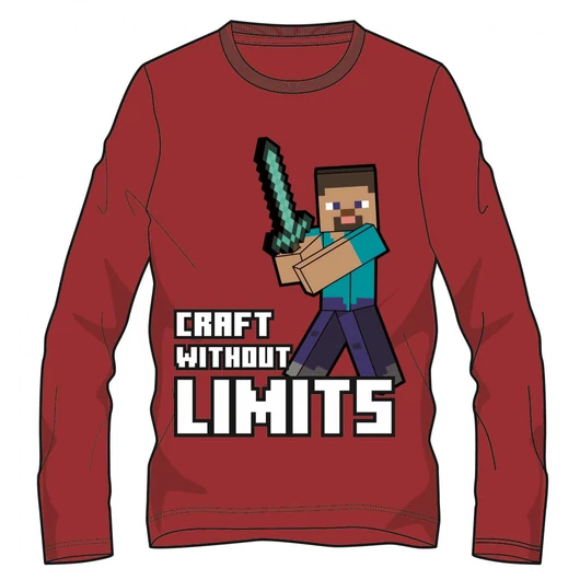 Minecraft Without Limits gyerek hosszú ujjú póló, felső 8 év / 128 cm