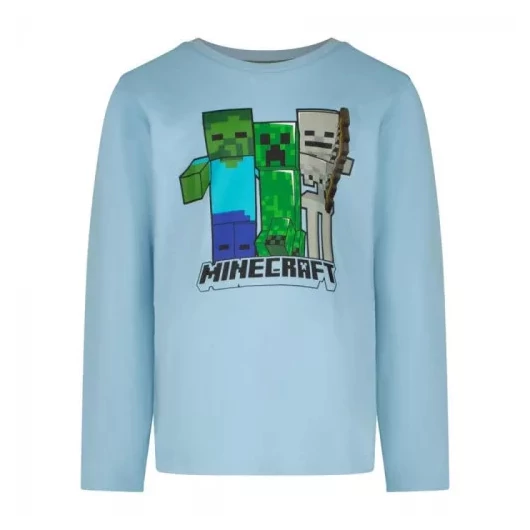 Minecraft Trio Blue gyerek hosszú ujjú póló, felső 8 év / 128 cm