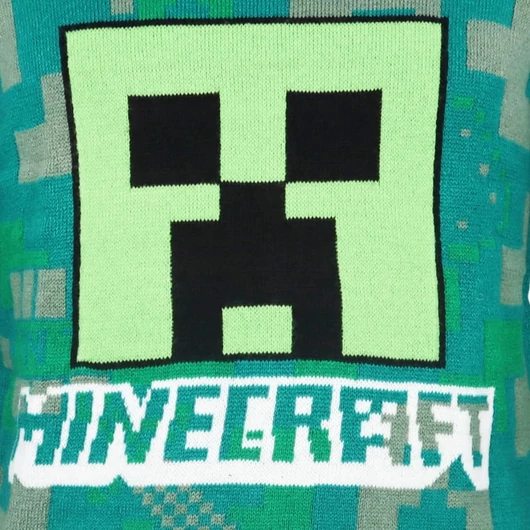 Minecraft Green gyerek kötött pulóver 12 év / 152 cm