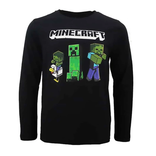 Minecraft Dark Trio gyerek hosszú ujjú póló, felső 12 év / 152 cm