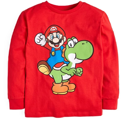 Super Mario Yoshi gyerek hosszú ujjú póló, felső 10 - 11 év / 140 - 146 cm