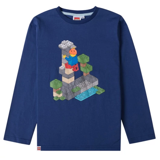 Lego Block Dark Blue gyerek hosszú ujjú póló, felső 5 év / 110 cm