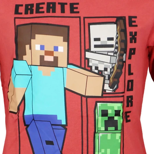 Minecraft Create Red gyerek hosszú ujjú póló, felső 9 év / 134 cm