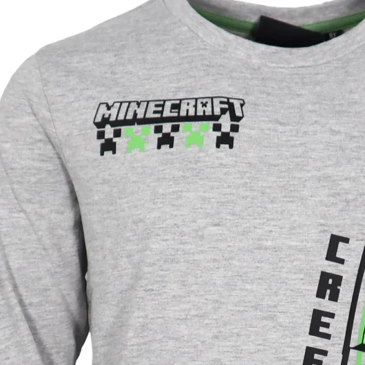 Minecraft Create Grey gyerek hosszú ujjú póló, felső 8 év / 128 cm