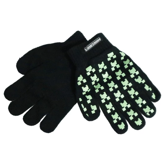 Minecraft Creeper Black gyerek kesztyű