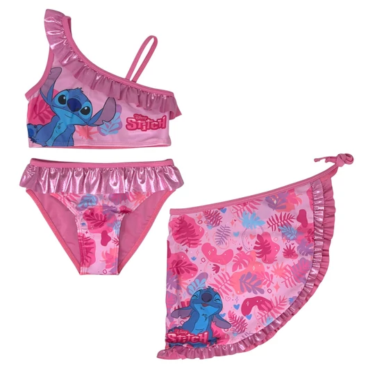 Disney Lilo és Stitch, A csillagkutya Tropic Pink gyerek bikini és sarong szett 9 - 10 év / 134 - 140 cm
