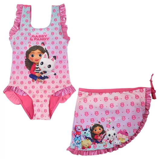 Gabi babaháza Pandy gyerek fürdőruha és sarong szett 3 - 4 év / 98 - 104 cm