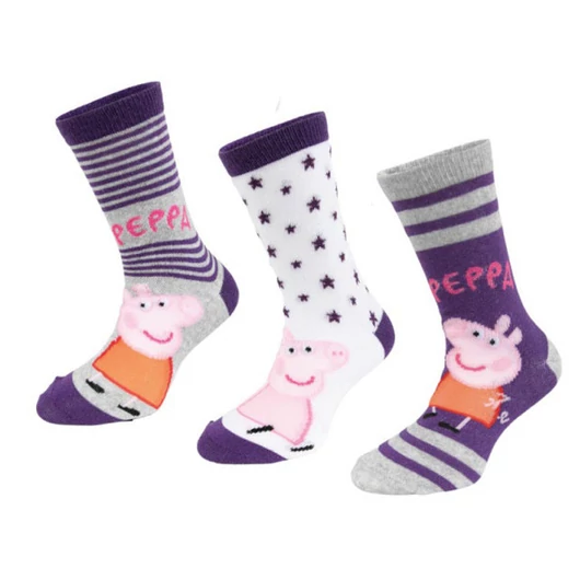 Peppa malac Purple Stars gyerek zokni 23/26