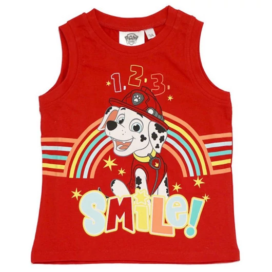 Mancs Őrjárat Smile Red gyerek rövid póló, felső 4 év / 104 cm