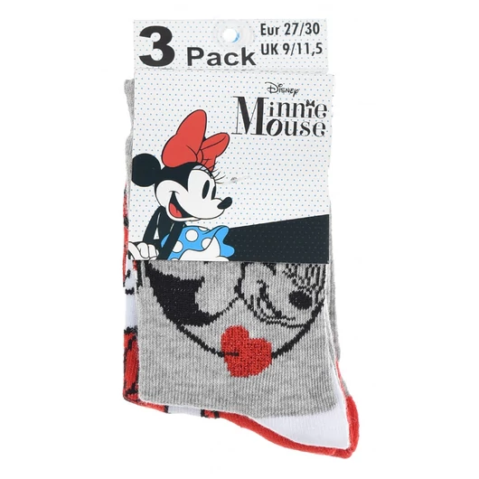 Disney Minnie Bow Red gyerek zokni 27/30