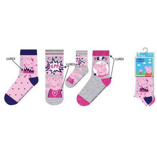 Peppa malac Sparkle Steps gyerek zokni  27/30