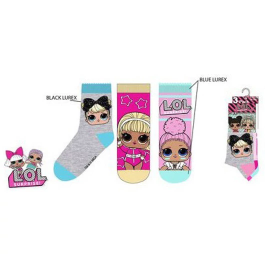 LOL Surprise Grey Mood gyerek zokni  27/30