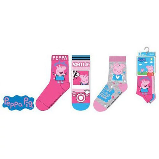 Peppa malac Smile Pink gyerek zokni  23/26