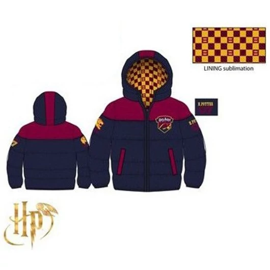 Harry Potter Castle Blue gyerek bélelt kabát 8 év / 128 cm