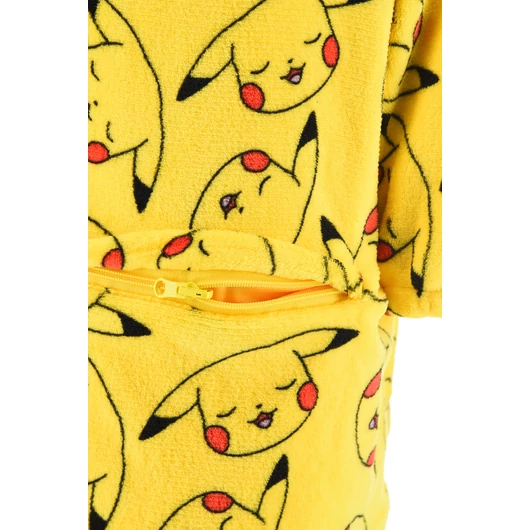 Pokémon Pika belebújós plüss polár takaró, poncsó 8 év / 128 cm
