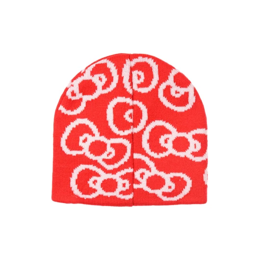 Hello Kitty Bow Red gyerek sapka + sál + kesztyű szett 54 cm