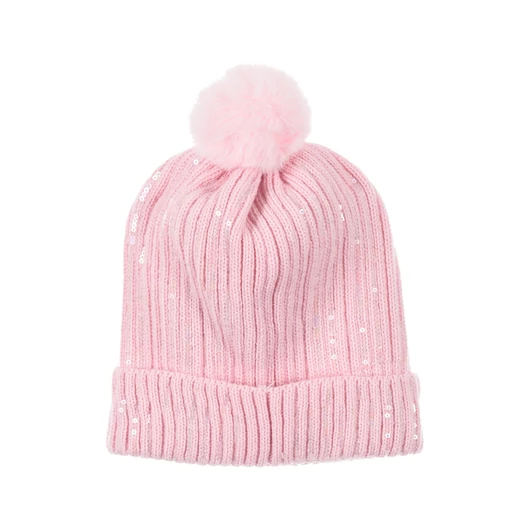 Barbie Light Pink flitteres gyerek sapka + kesztyű szett 52 cm