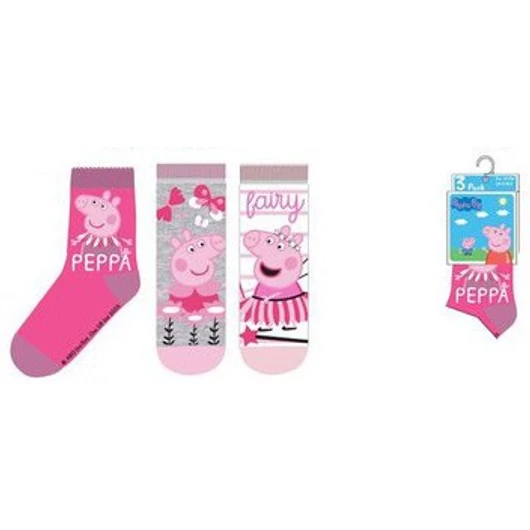 Peppa malac Fairy Pink gyerek zokni 27/30