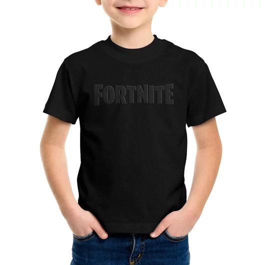 Fortnite Black gyerek rövid póló, felső 14 év / 164 cm