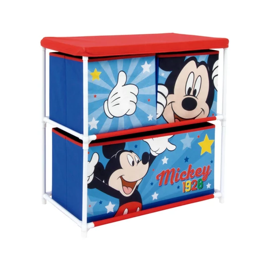 Disney Mickey Star játéktároló állvány 3 rekeszes 53x30x60 cm