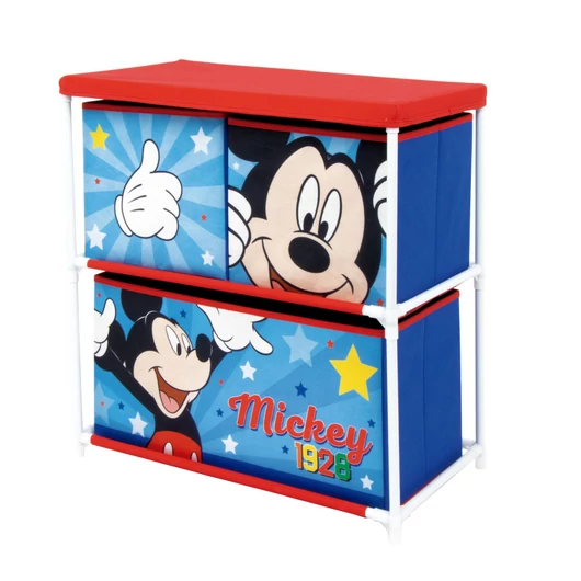 Disney Mickey Star játéktároló állvány 3 rekeszes 53x30x60 cm