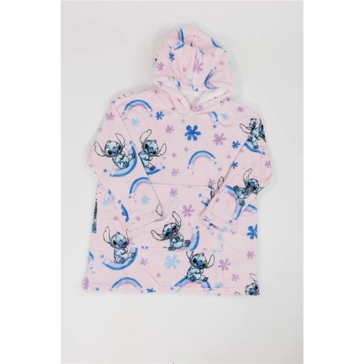 Disney Lilo és Stitch, A csillagkutya Dreamy belebújós plüss polár takaró, poncsó 7-14 év