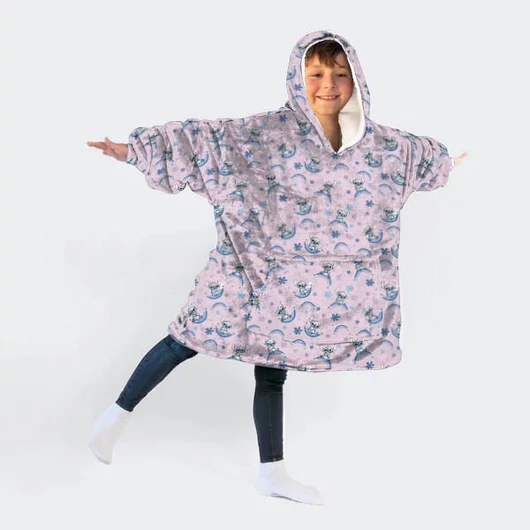 Disney Lilo és Stitch, A csillagkutya Dreamy belebújós plüss polár takaró, poncsó 7-14 év