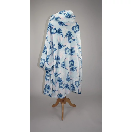 Disney Lilo és Stitch, A csillagkutya Blue belebújós plüss polár takaró, poncsó 7-14 év