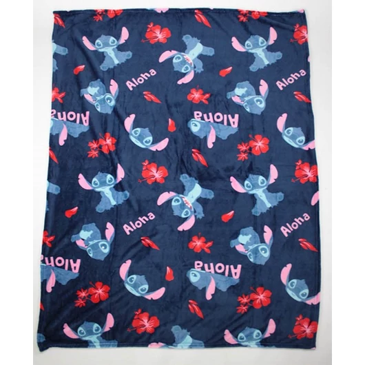 Disney Lilo és Stitch, A csillagkutya Aloha flanel takaró 110x150cm
