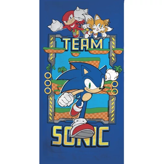 Sonic a sündisznó Ring Team fürdőlepedő, strand törölköző 70x140cm (Fast Dry)
