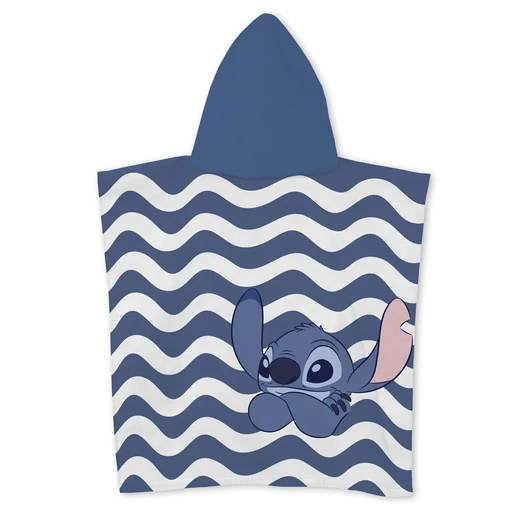 Disney Lilo és Stitch, A csillagkutya Relax strand törölköző poncsó 55x110 cm (Fast Dry)