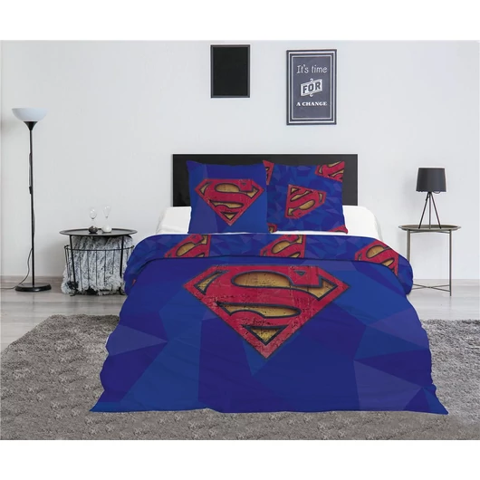 Superman Blue dupla, kétszemélyes ágyneműhuzat 240×220cm, 65x65 cm