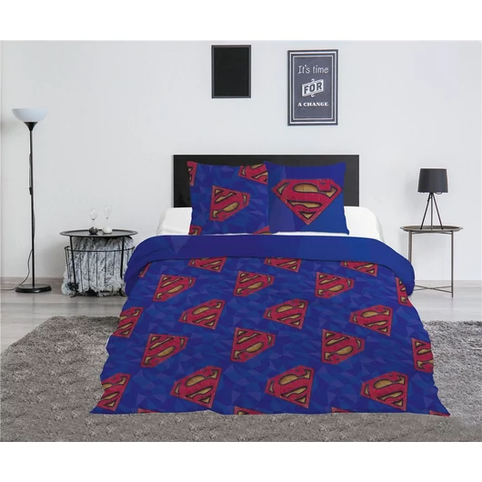 Superman Blue dupla, kétszemélyes ágyneműhuzat 240×220cm, 65x65 cm