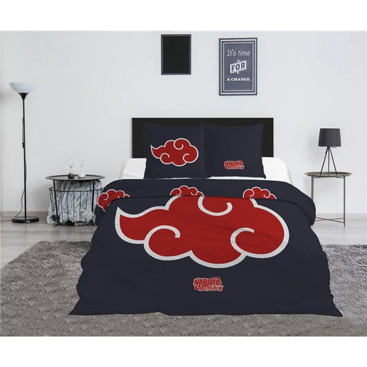 Naruto Akatsuki dupla, kétszemélyes ágyneműhuzat 240×220cm, 65x65 cm