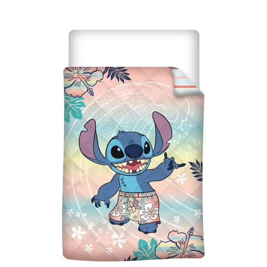 Disney Lilo és Stitch, A csillagkutya Hawaiian Dream steppelt ágytakaró, paplan 140x200cm